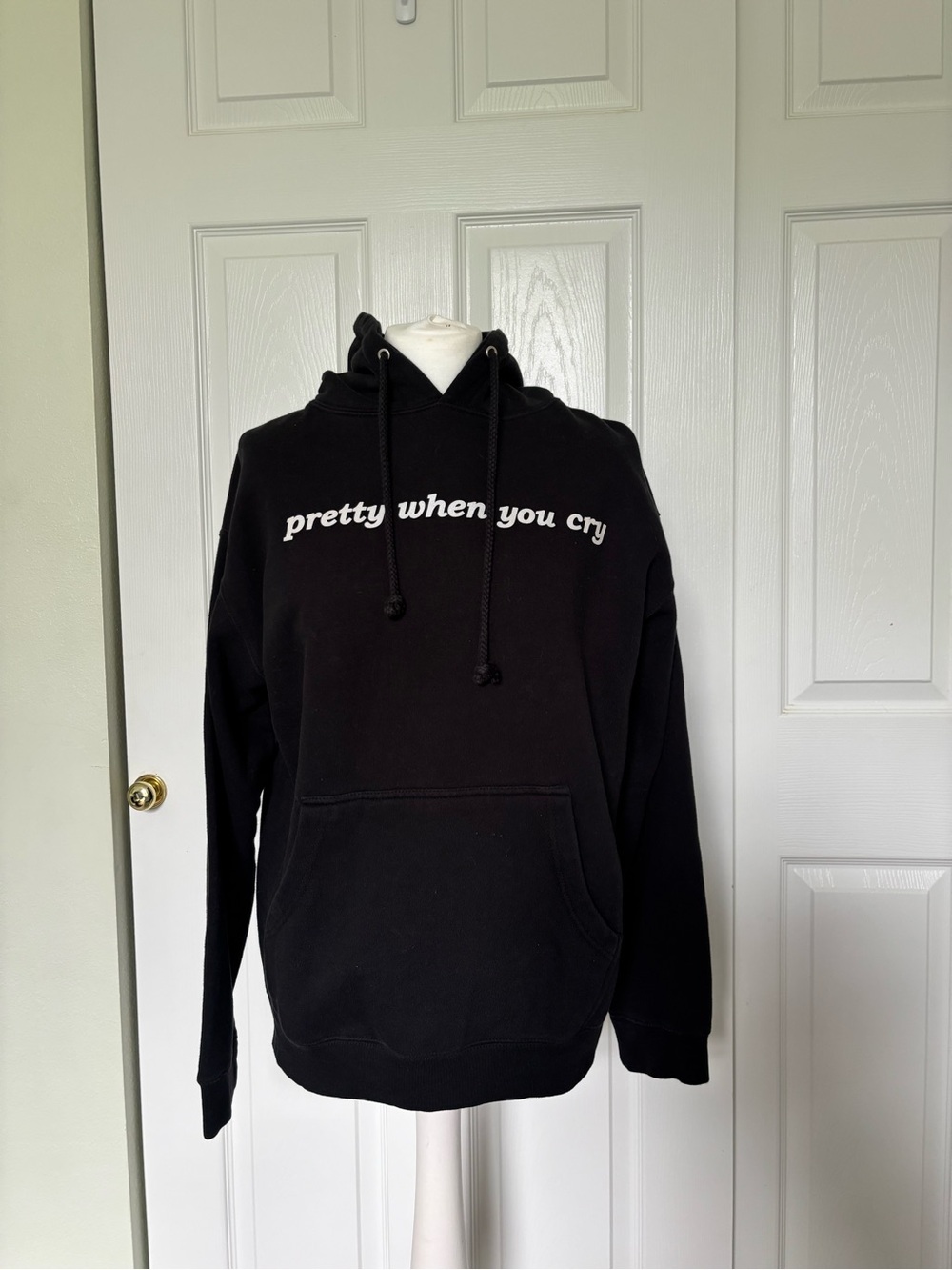 Lana Del Rey Pretty When You Cry Black Sweatshirt Hoodie Bow Size Medium